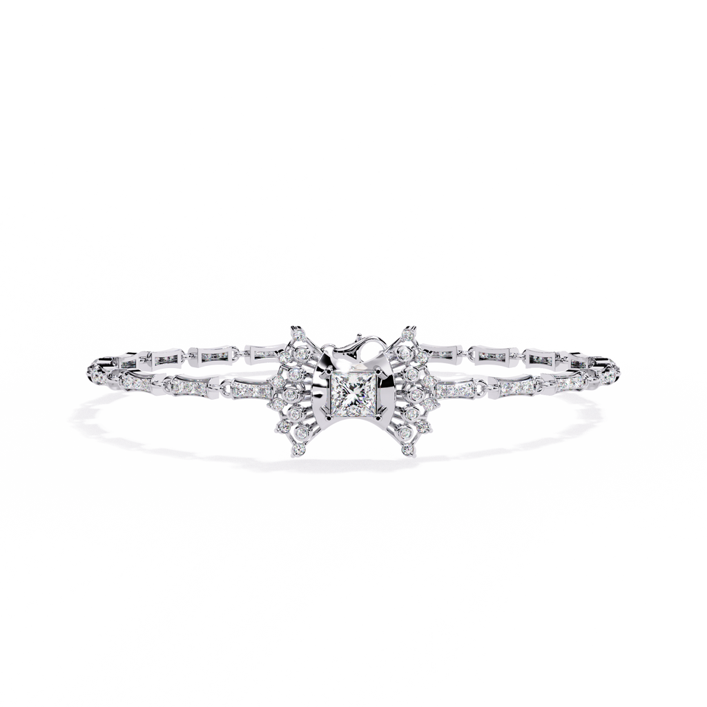 Eterna Luxe Sterling Silver Diamond-Cut Bracelet