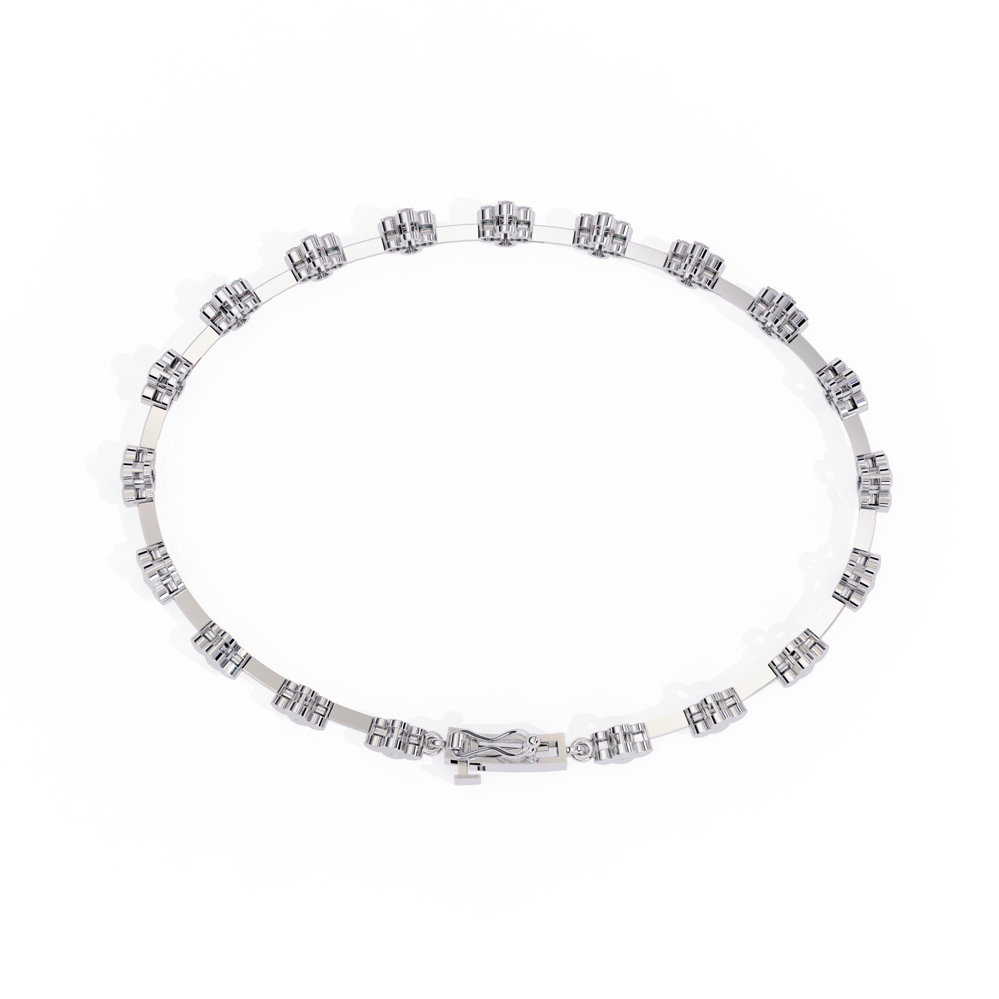 Elegant 925 Sterling Silver Clover Link Bracelet – Dainty Floral Design | Premium Fine Silver Jewelry by Azuni & Company