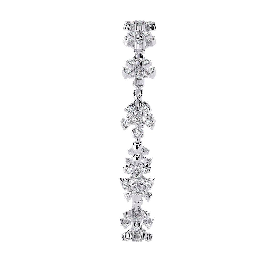 Sparkling Snowflake CZ Tennis Bracelet in 925 Sterling Silver Jewelry By Azuni & Company