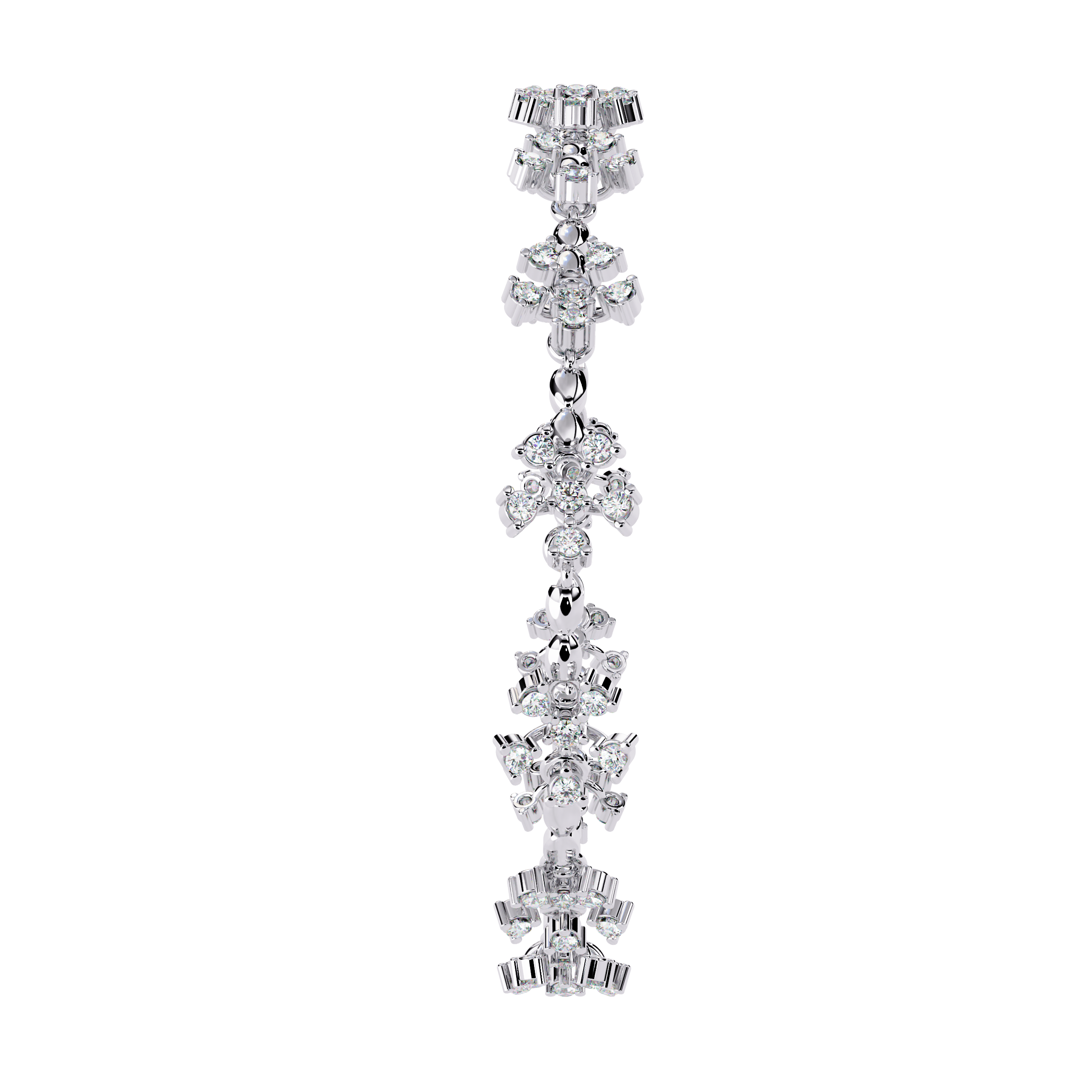 Sparkling Snowflake CZ Tennis Bracelet in 925 Sterling Silver Jewelry By Azuni & Company