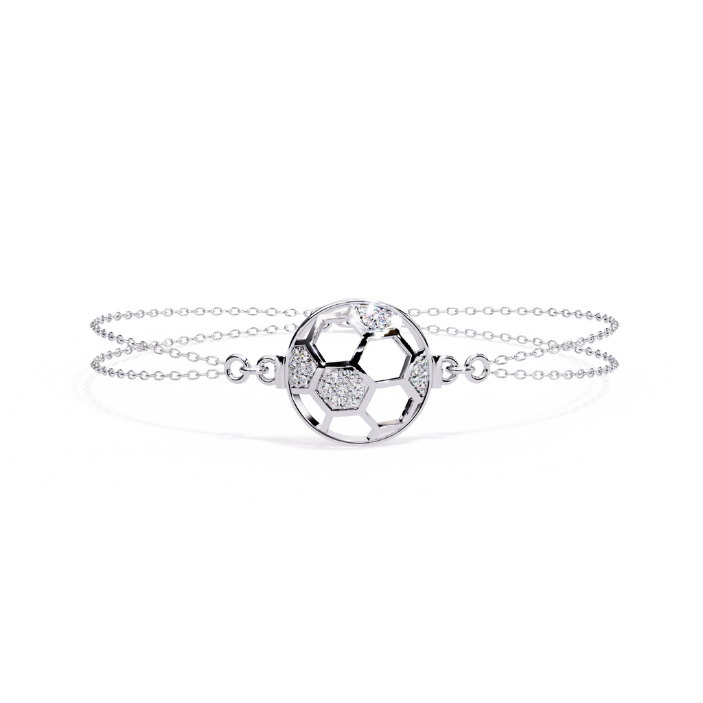 The "Game On" Soccer Ball CZ Bracelet Jewelry By Azuni & Company