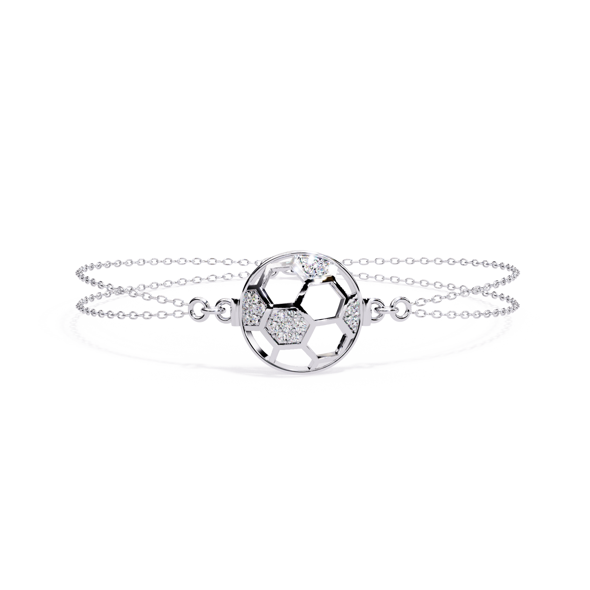 The "Game On" Soccer Ball CZ Bracelet Jewelry By Azuni & Company