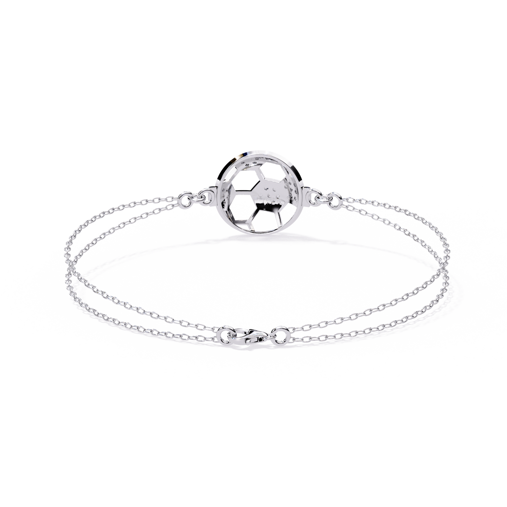 The "Game On" Soccer Ball CZ Bracelet Jewelry By Azuni & Company