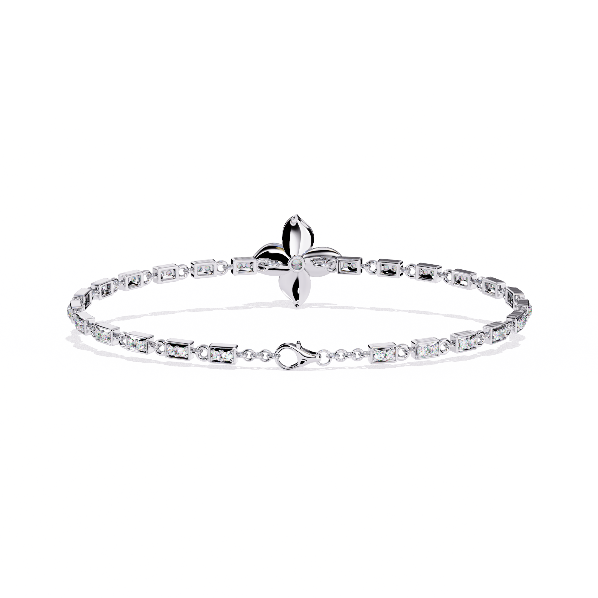 The Blossom Sparkle CZ Sterling Silver Bracelet Jewelry By Azuni & Company