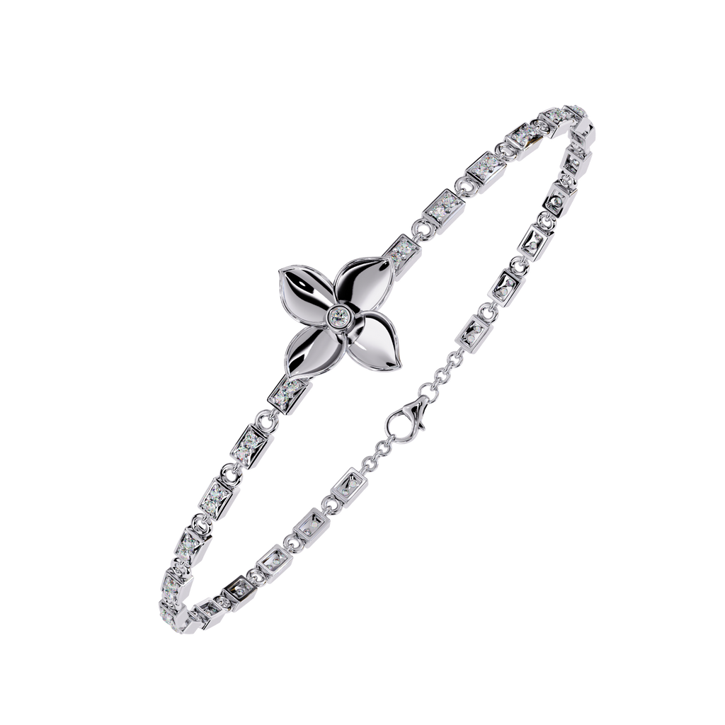 The Blossom Sparkle CZ Sterling Silver Bracelet Jewelry By Azuni & Company