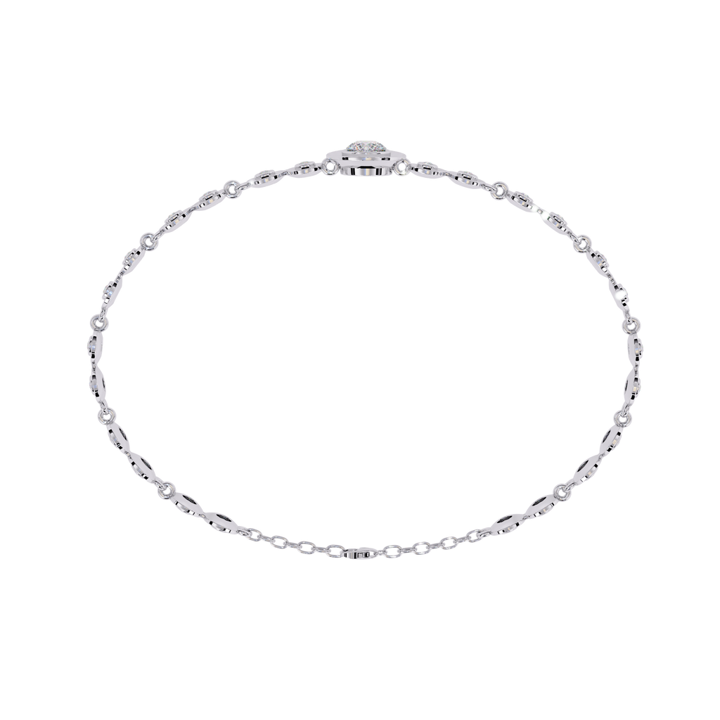 Exquisite Sterling Silver & CZ Diamond Look Bracelet Jewelry By Azuni & Company