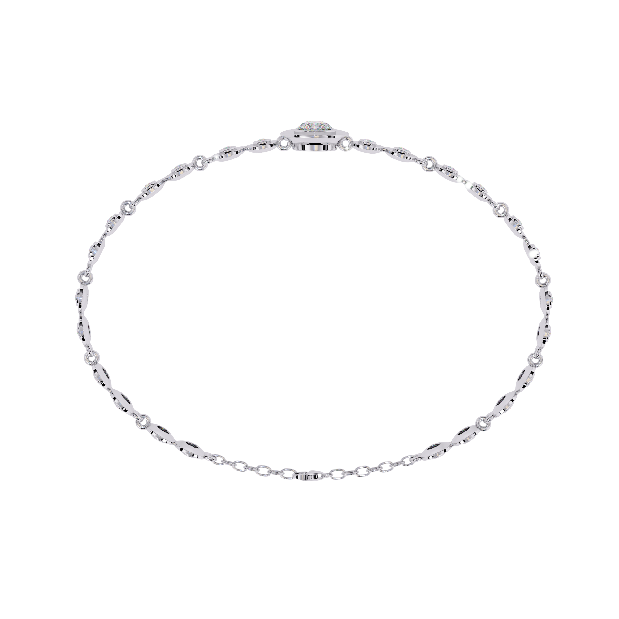 Exquisite Sterling Silver & CZ Diamond Look Bracelet Jewelry By Azuni & Company