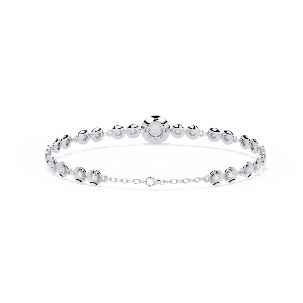 Exquisite Sterling Silver & CZ Diamond Look Bracelet Jewelry By Azuni & Company