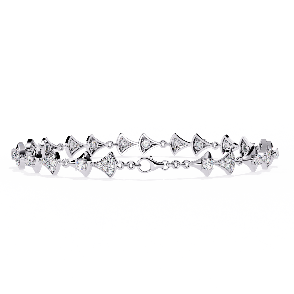Enchanting Diamond Illusion Sterling Silver Bracelet Jewelry By Azuni & Company