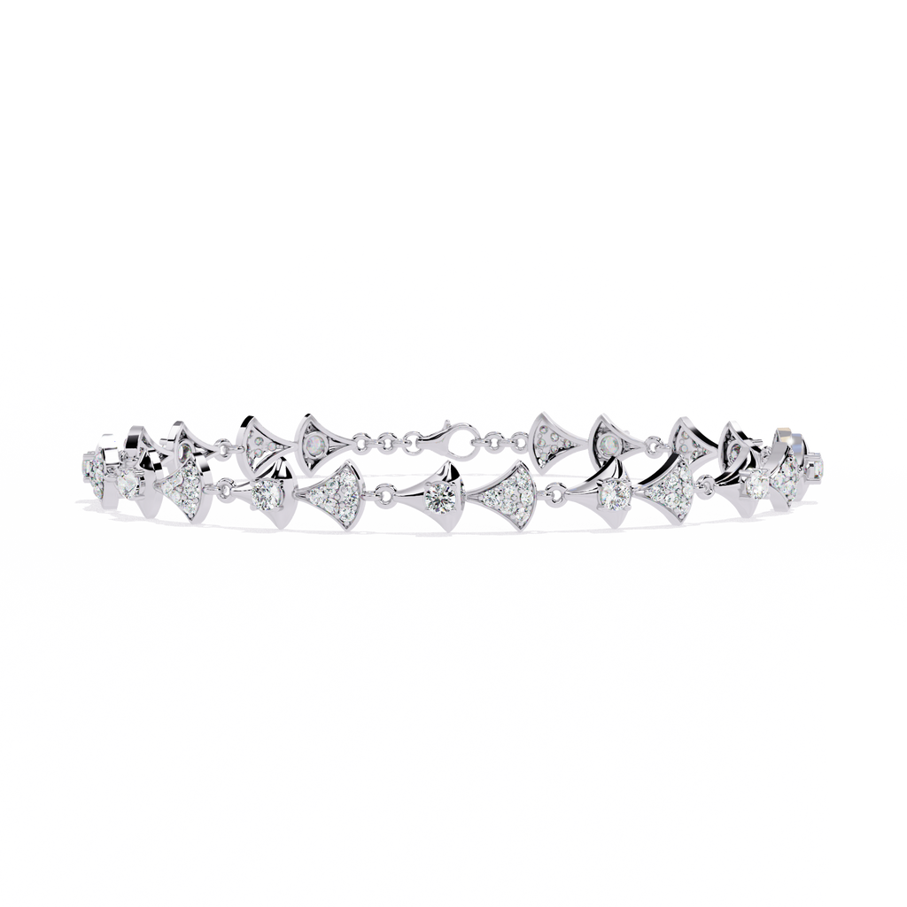 Enchanting Diamond Illusion Sterling Silver Bracelet Jewelry By Azuni & Company