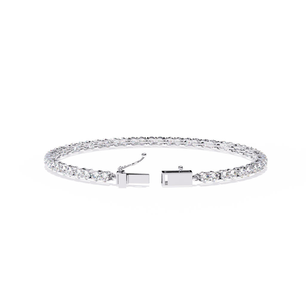 Brilliant Round-Cut CZ Tennis Bracelet - 925 Sterling Silver Jewelry By Azuni & Company