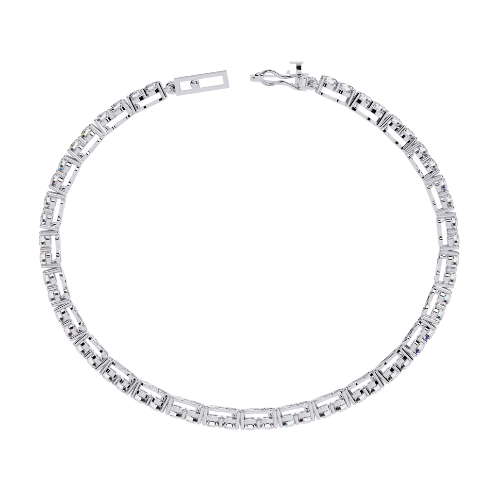 Brilliant Round-Cut CZ Tennis Bracelet - 925 Sterling Silver Jewelry By Azuni & Company