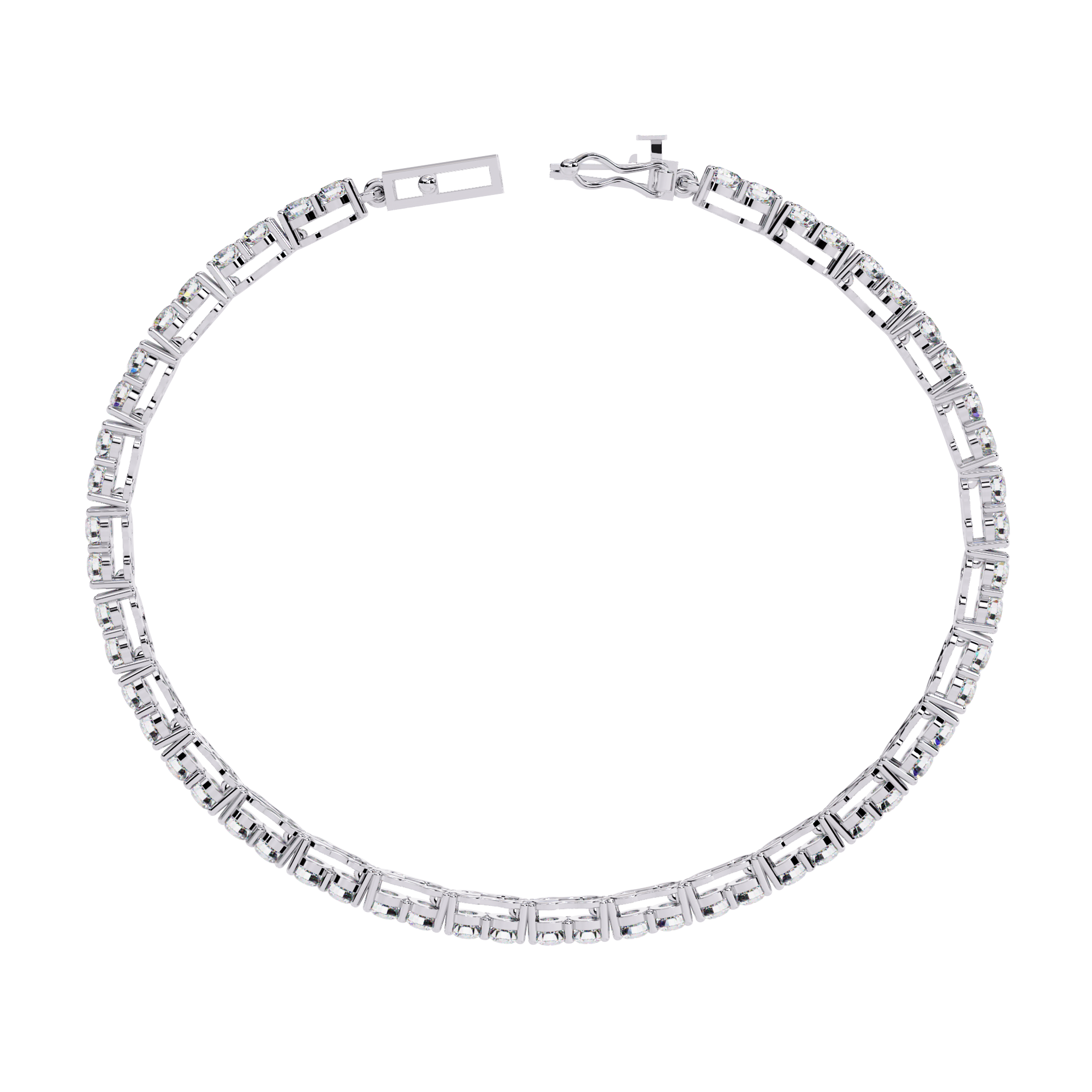 Brilliant Round-Cut CZ Tennis Bracelet - 925 Sterling Silver Jewelry By Azuni & Company