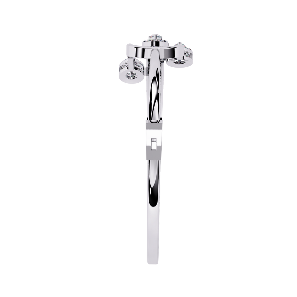 Elegant CZ Sterling Silver Contemporary Bangle Bracelet Jewelry By Azuni & Company