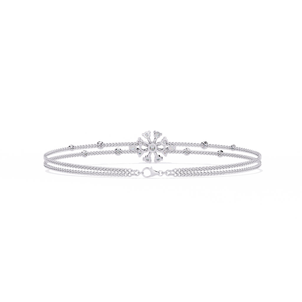 Dazzling Multi-Chain Floral Bracelet Jewelry By Azuni & Company