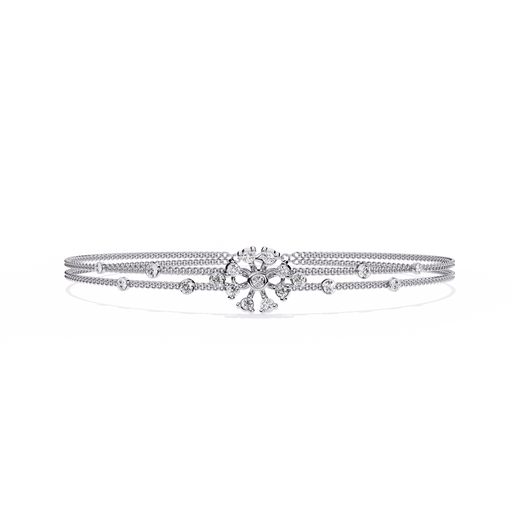 Dazzling Multi-Chain Floral Bracelet Jewelry By Azuni & Company