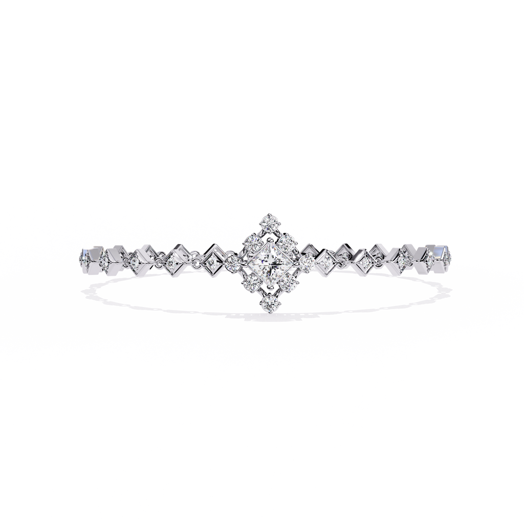Exquisite Sterling Silver & CZ Diamond-Cut Bracelet Jewelry By Azuni & Company
