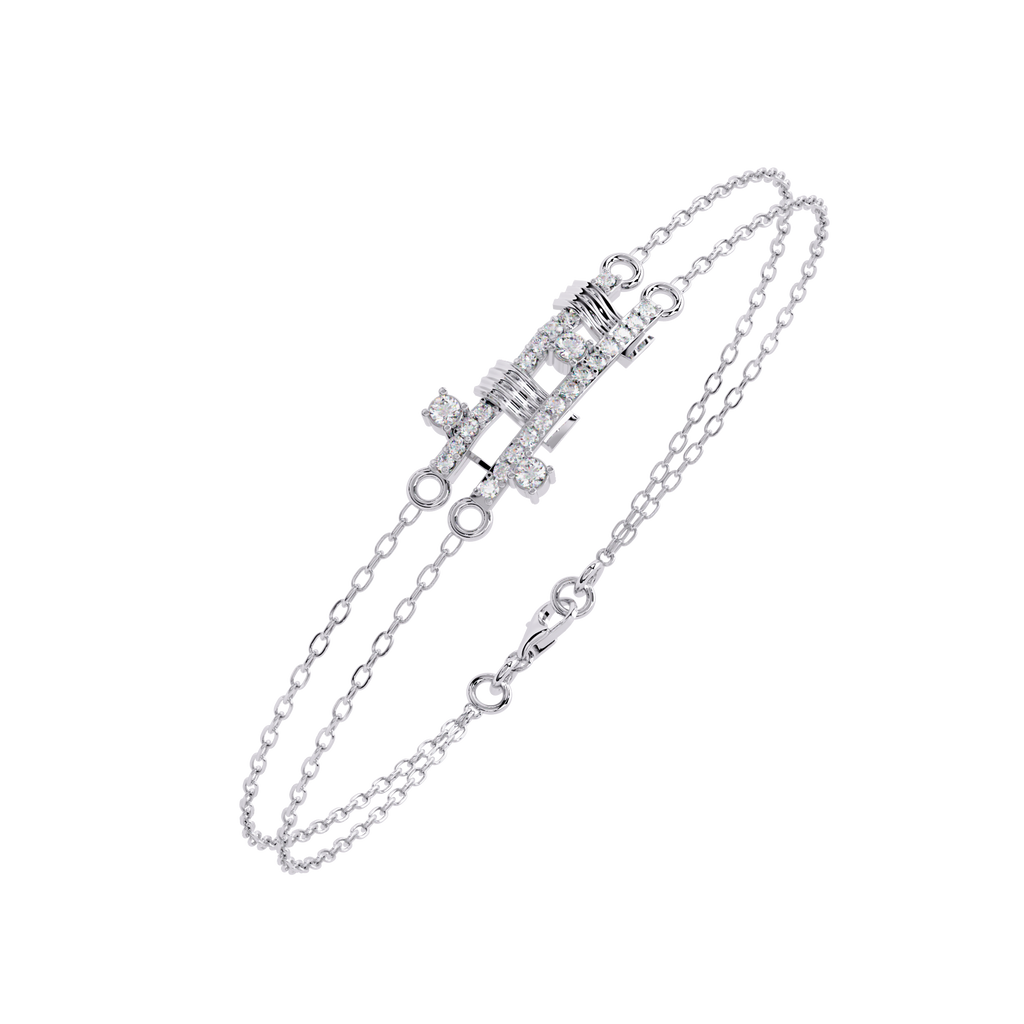 Sterling Silver CZ Dainty Layered Bracelet for Women | Adjustable Chain Jewelry By Azuni & Company