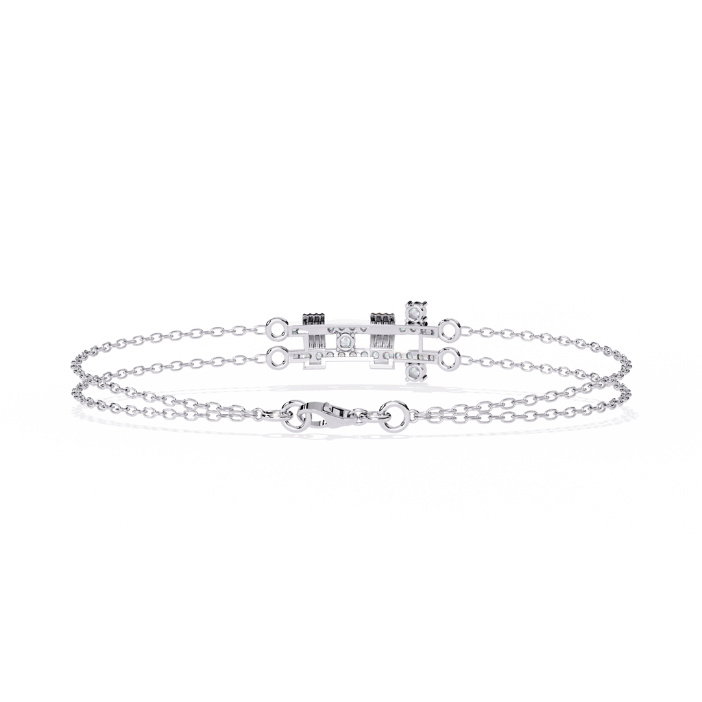 Sterling Silver CZ Dainty Layered Bracelet for Women | Adjustable Chain Jewelry By Azuni & Company