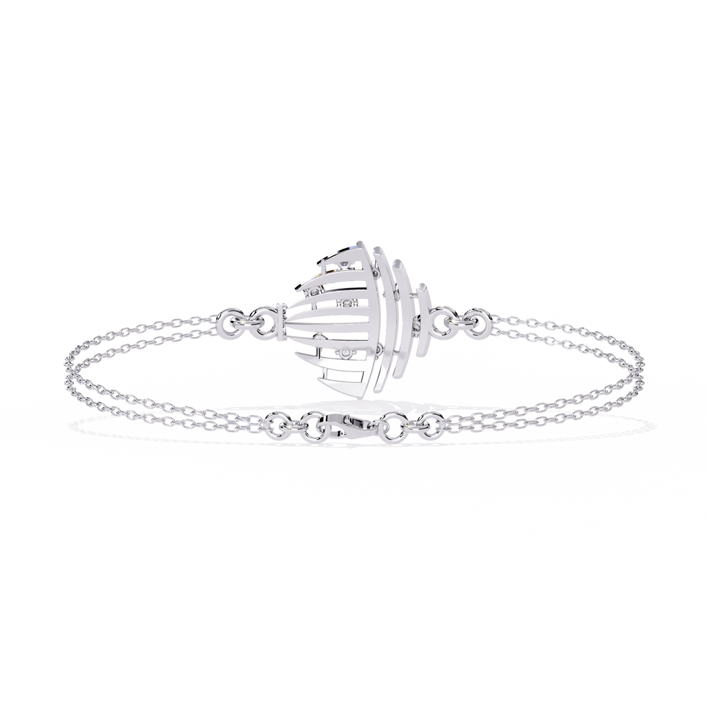 Woven Sparkle: 925 Sterling Silver CZ Diamond Bracelet Jewelry By Azuni & Company