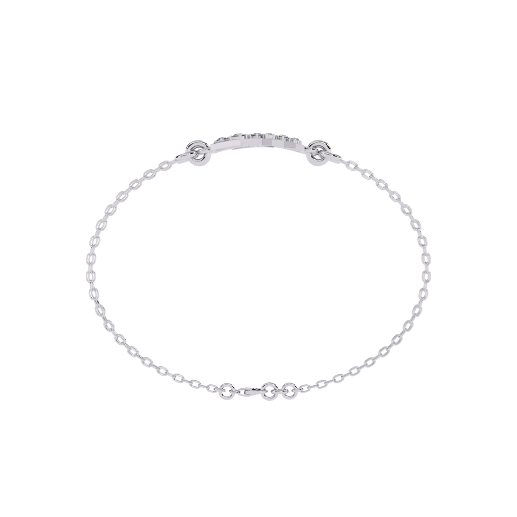 Geometric Sparkle: Sterling Silver CZ Diamond Bracelet Jewelry By Azuni & Company
