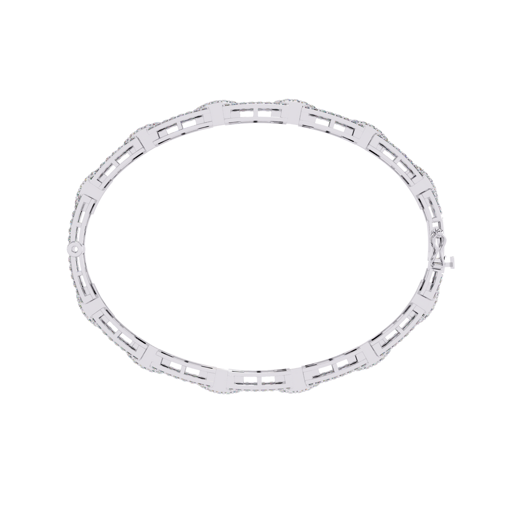 Sparkling Statement with CZ and Sterling Silver Geometric Bracelet Jewelry By Azuni & Company