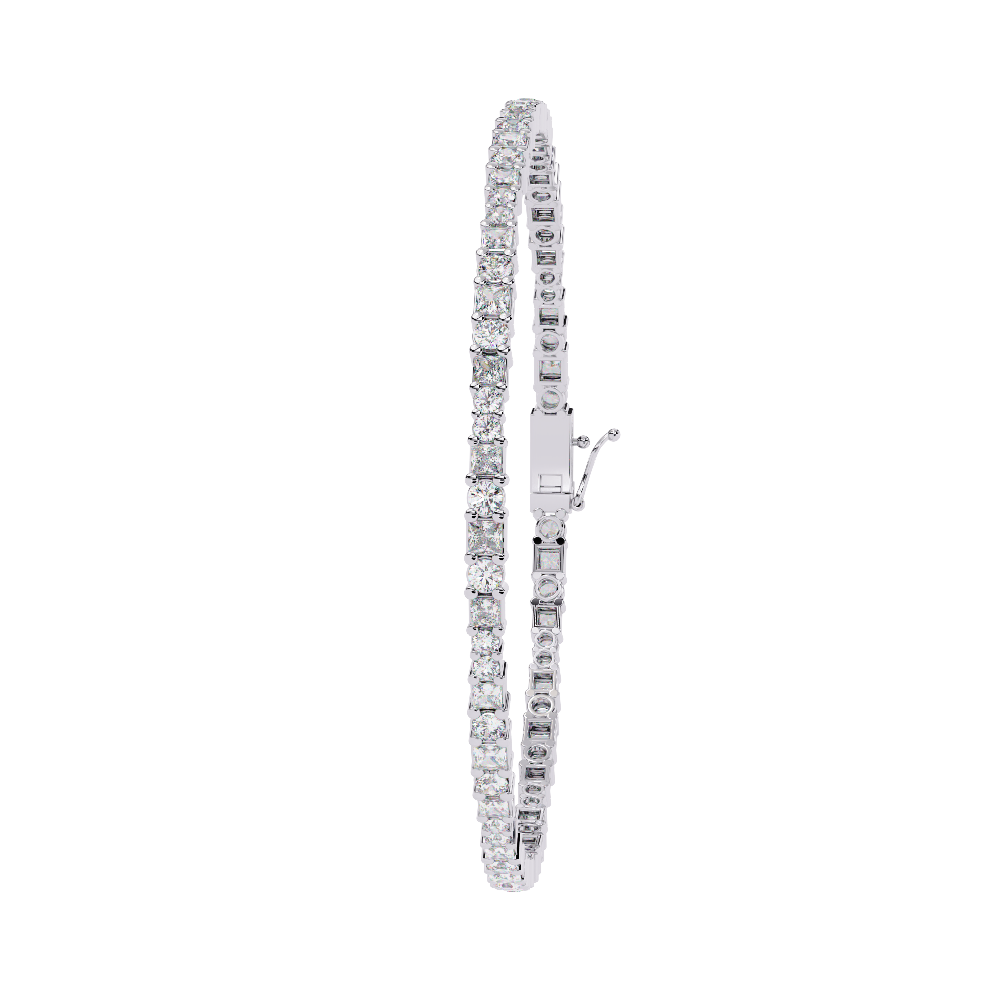 Emerald-Cut CZ Tennis Bracelet in Sterling Silver Jewelry By Azuni & Company