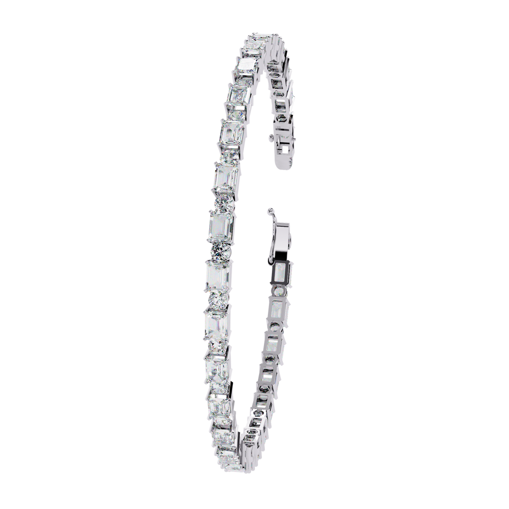 Timeless Emerald Cut CZ Tennis Bracelet | Premium 925 Sterling Silver | Classic Bridal & Anniversary Gift Jewelry By Azuni & Company