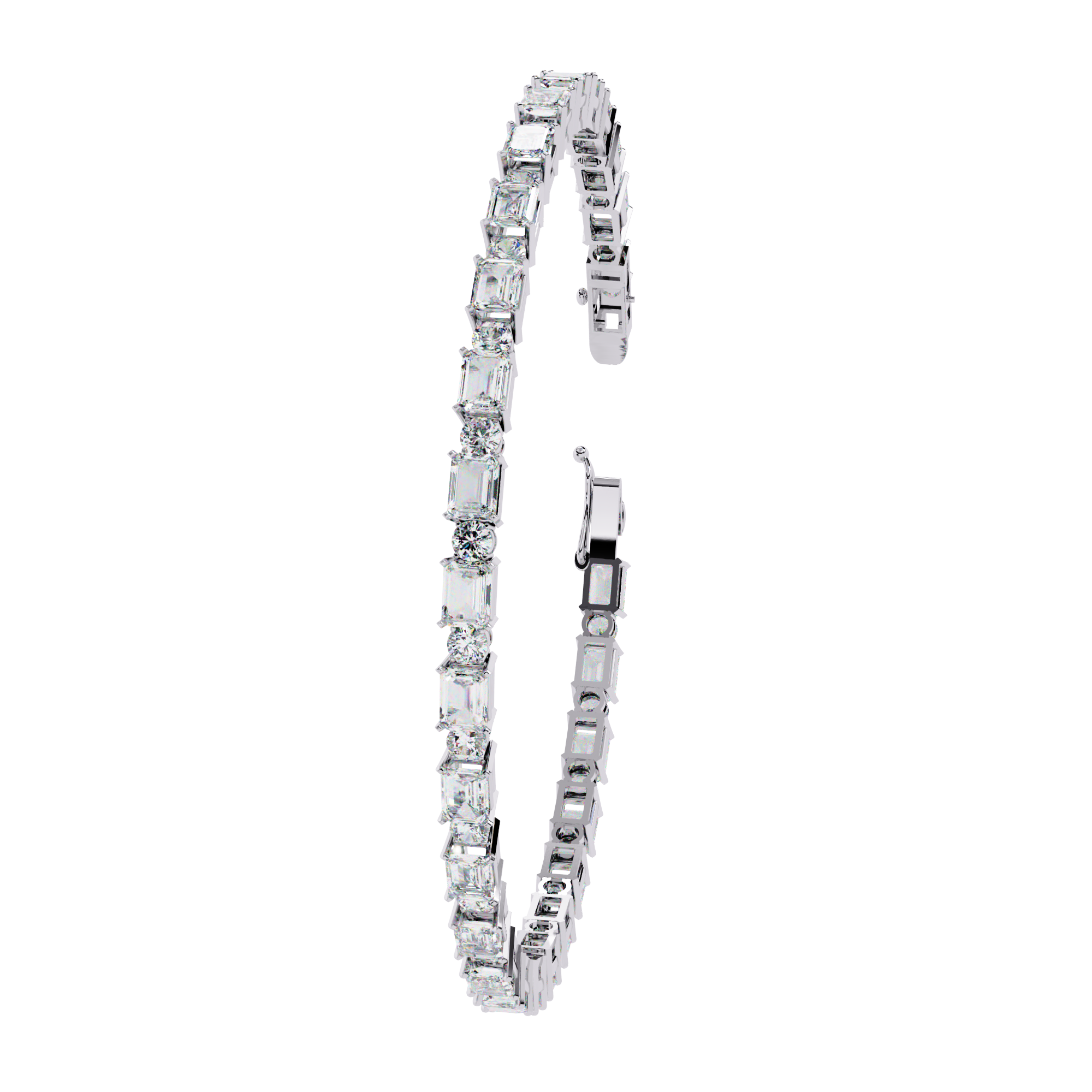 Timeless Emerald Cut CZ Tennis Bracelet | Premium 925 Sterling Silver | Classic Bridal & Anniversary Gift Jewelry By Azuni & Company