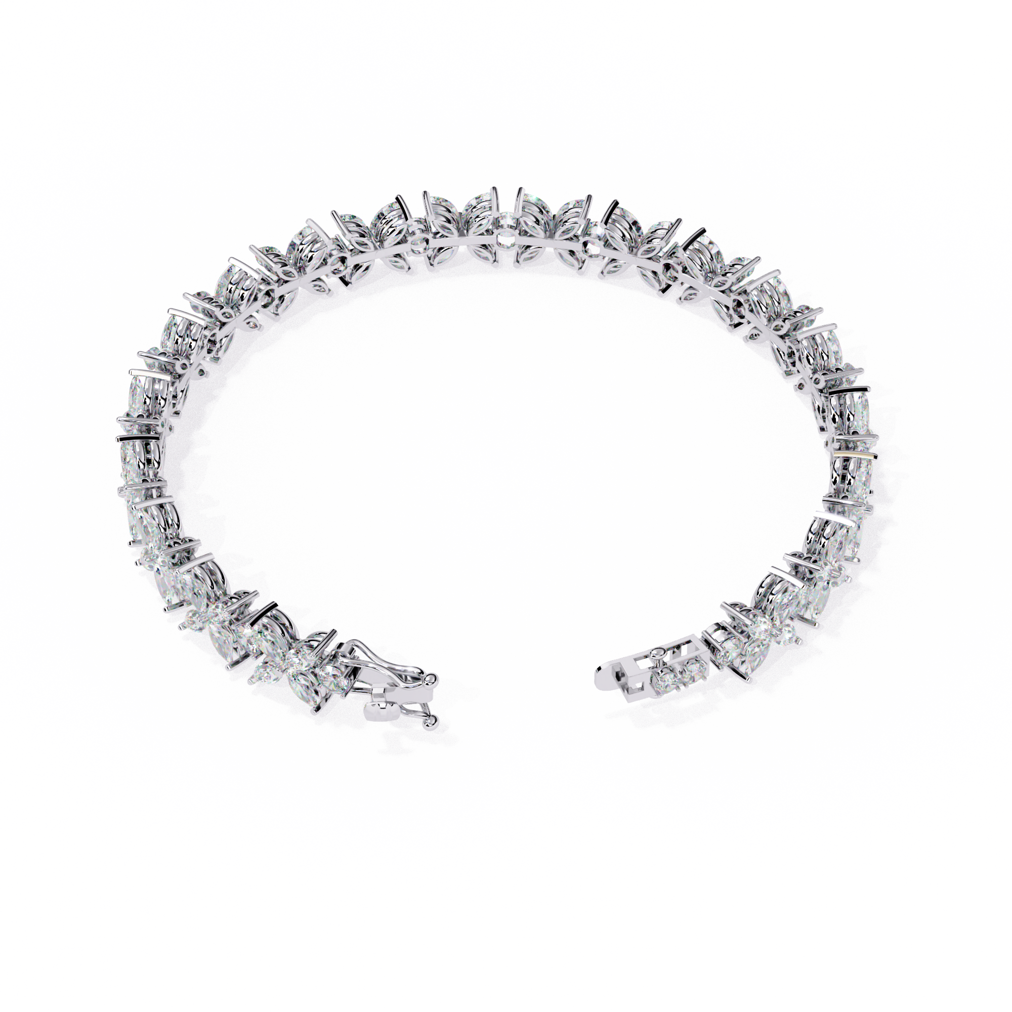 Exquisite Sterling Silver CZ Diamond Tennis Bracelet - The Ultimate Statement Piece Jewelry By Azuni & Company
