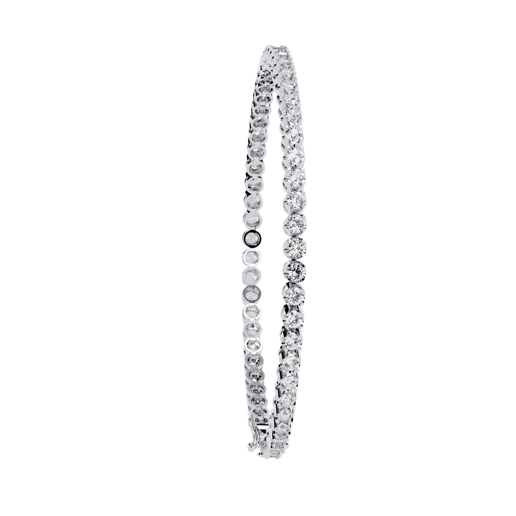Dazzling Classic Cubic Zirconia Tennis Bracelet in 925 Sterling Silver Jewelry By Azuni & Company