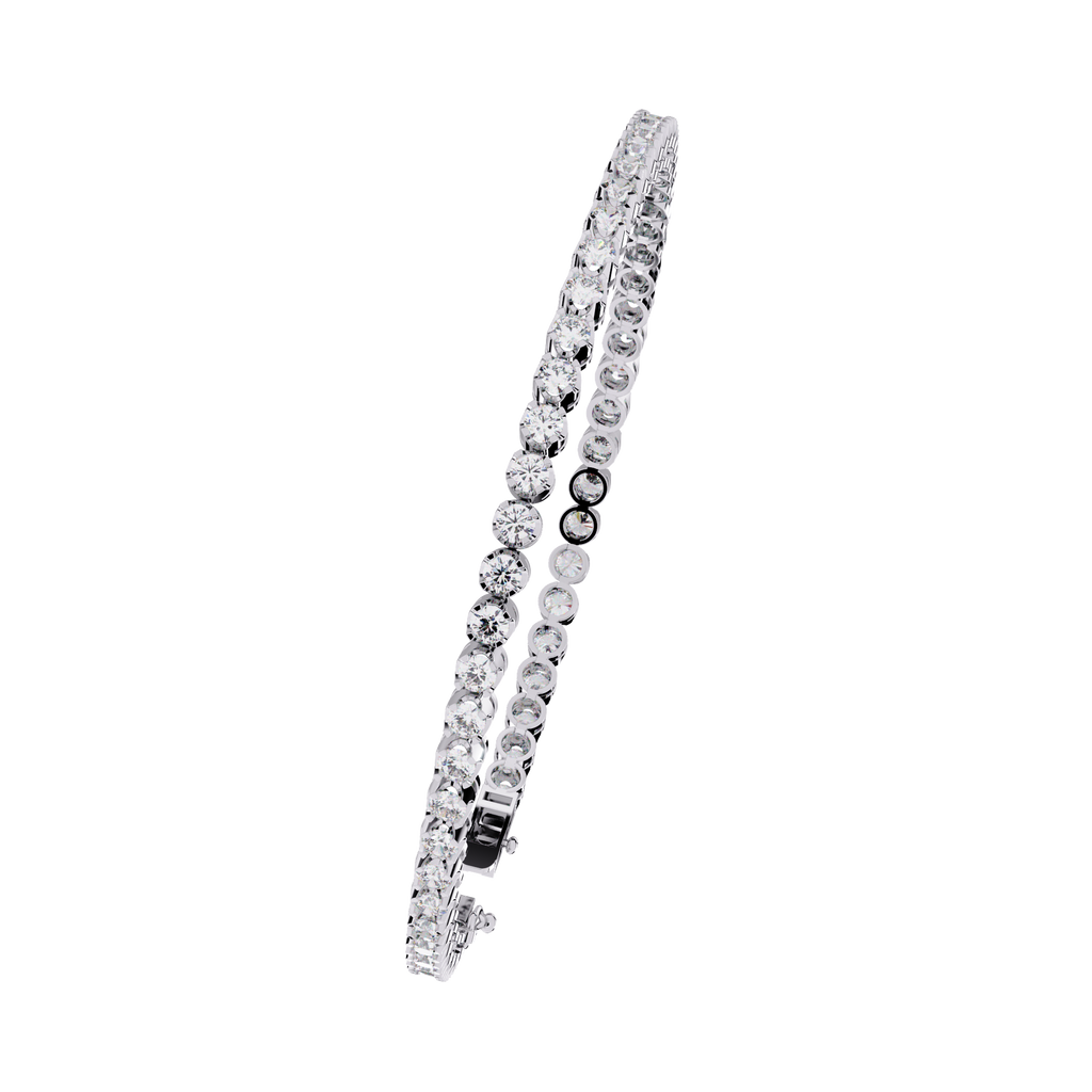 Dazzling Classic Cubic Zirconia Tennis Bracelet in 925 Sterling Silver Jewelry By Azuni & Company