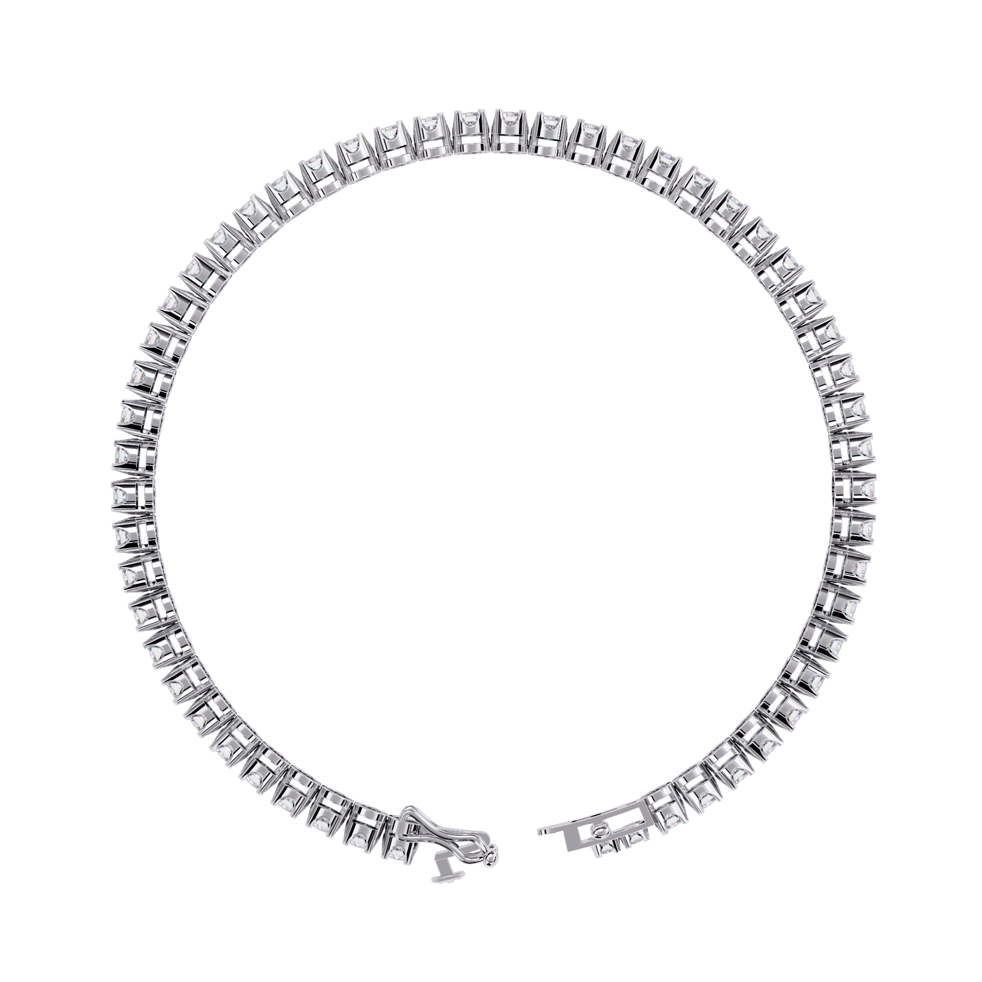 Dazzling Classic Cubic Zirconia Tennis Bracelet in 925 Sterling Silver Jewelry By Azuni & Company