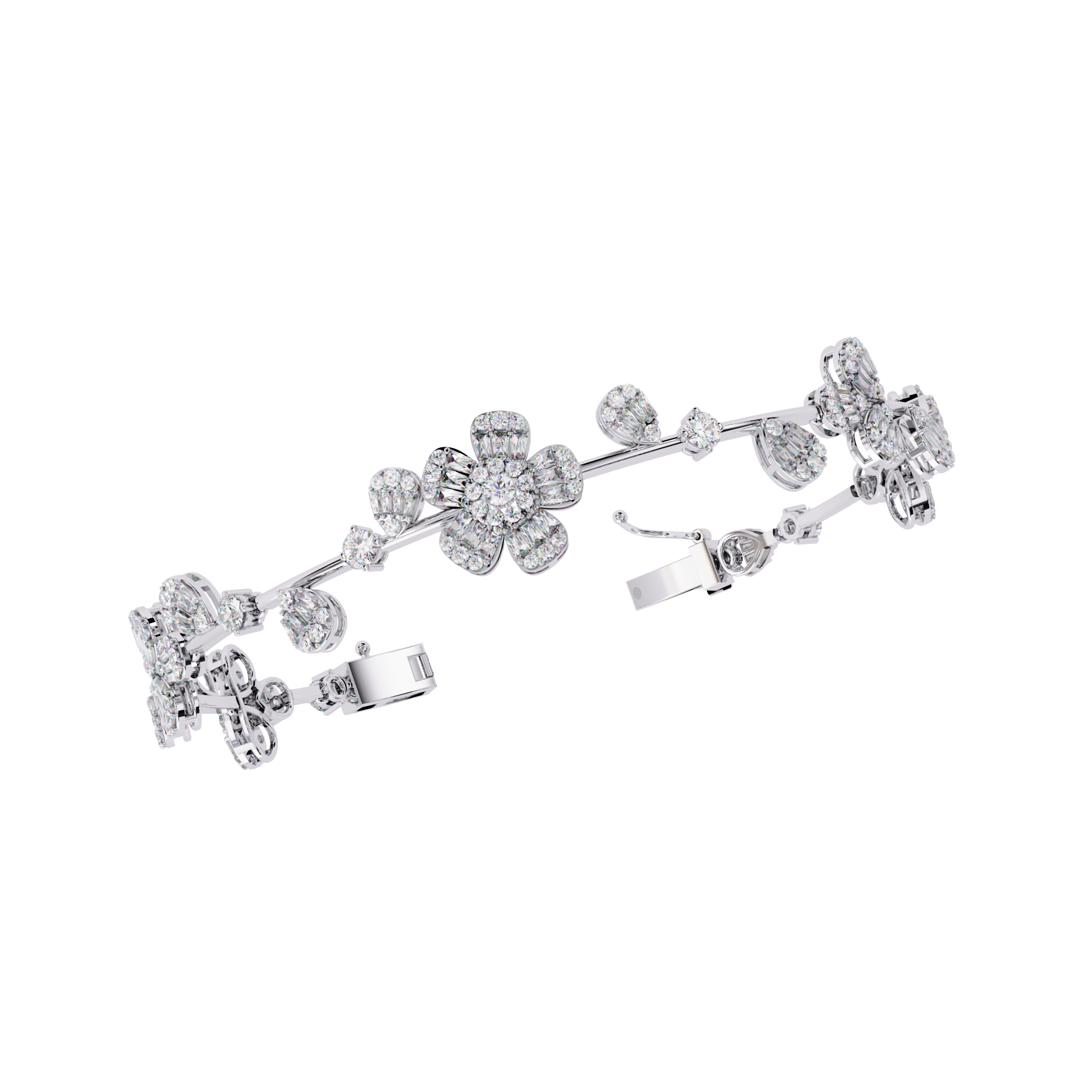 Enchanting Bloom Diamond Look Bracelet Jewelry By Azuni & Company