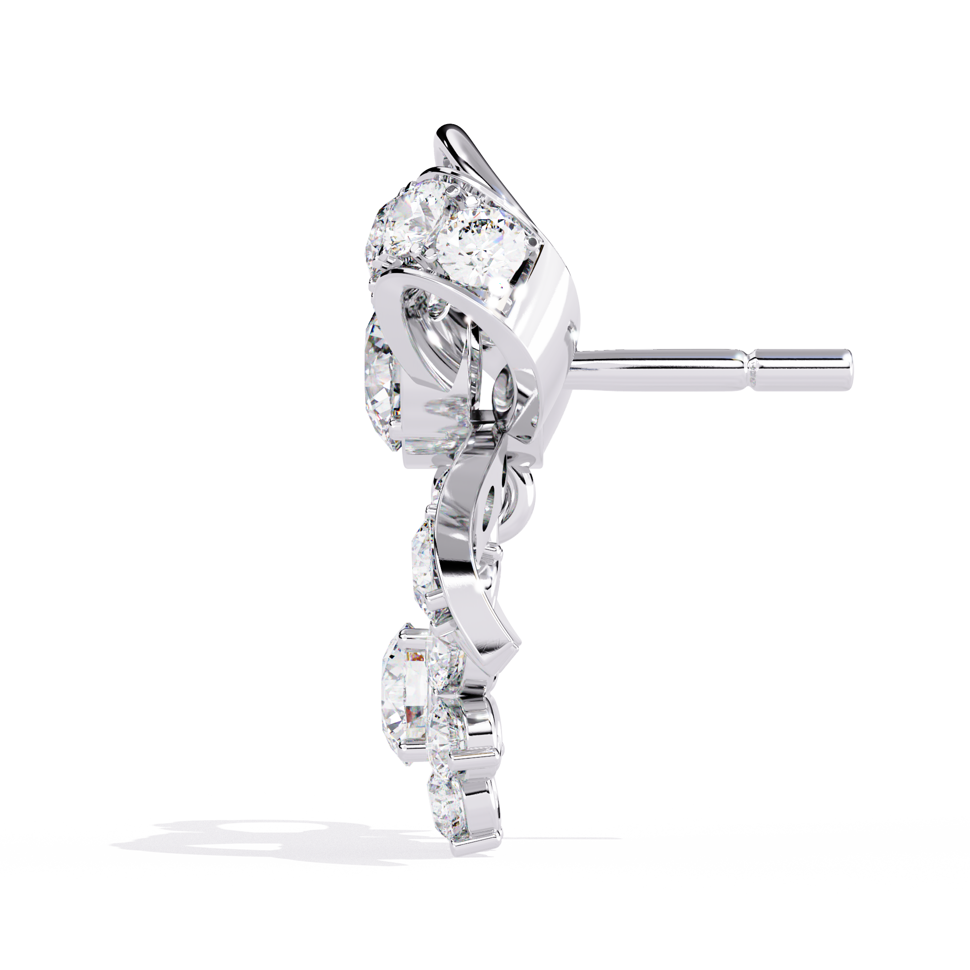 Elegant Bow and Snowflake CZ Stud Drop Earrings Jewelry By Azuni & Company