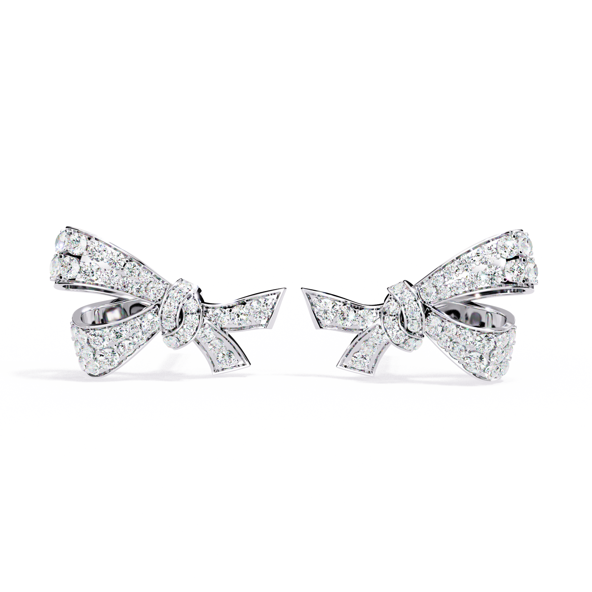 Dazzling Bowtie Stud Earrings – Sterling Silver & CZ Diamond Look Jewelry By Azuni & Company