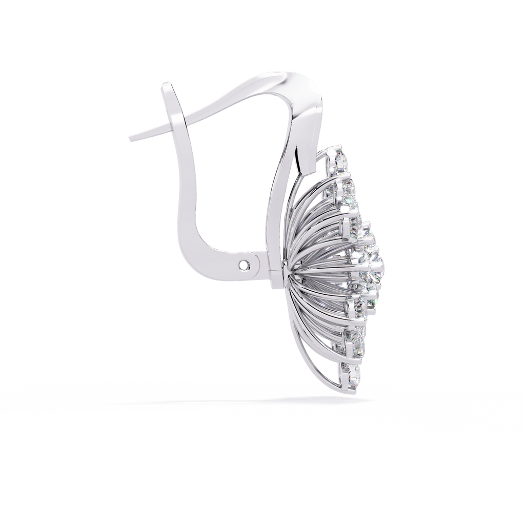 Snowflake Sparkle CZ Dangle Earrings in Sterling Silver Jewelry By Azuni & Company