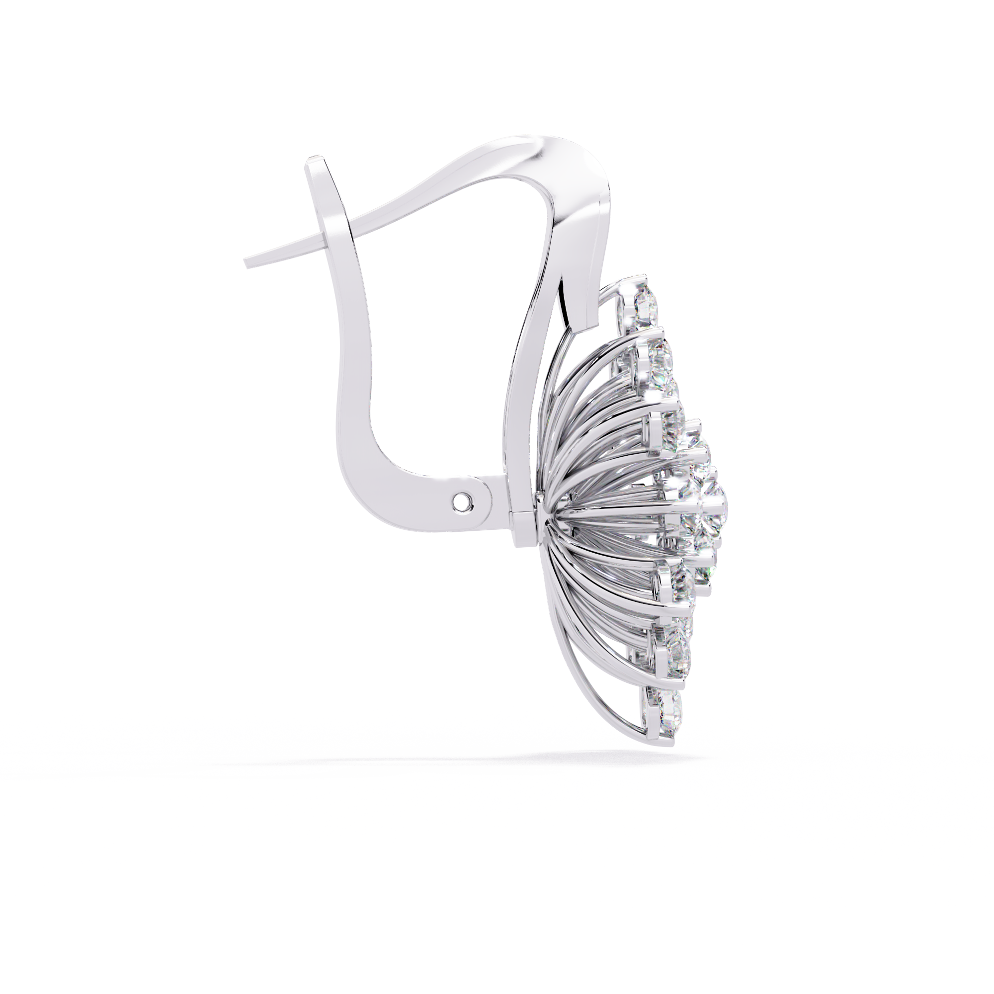 Snowflake Sparkle CZ Dangle Earrings in Sterling Silver Jewelry By Azuni & Company