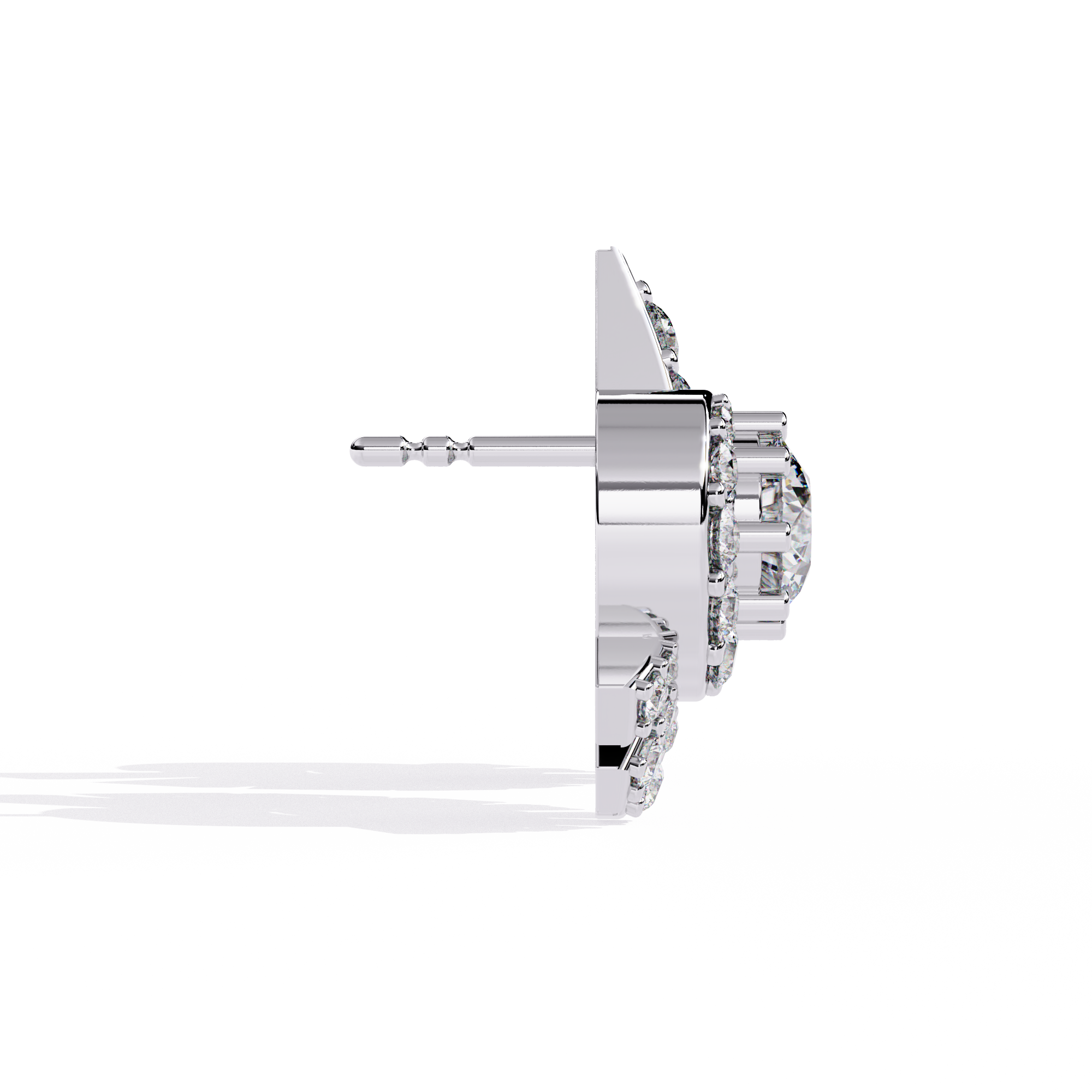 Dazzling Art Deco CZ Sterling Silver Stud Earrings Jewelry By Azuni & Company