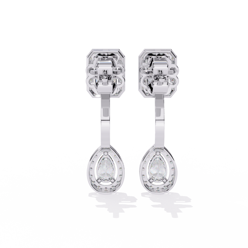 Vintage-Inspired CZ Dangle Earrings in Sterling Silver Jewelry By Azuni & Company