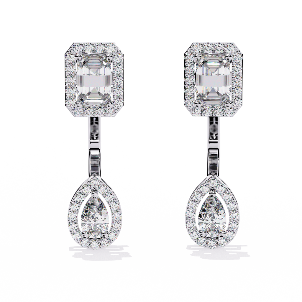 Vintage-Inspired CZ Dangle Earrings in Sterling Silver Jewelry By Azuni & Company