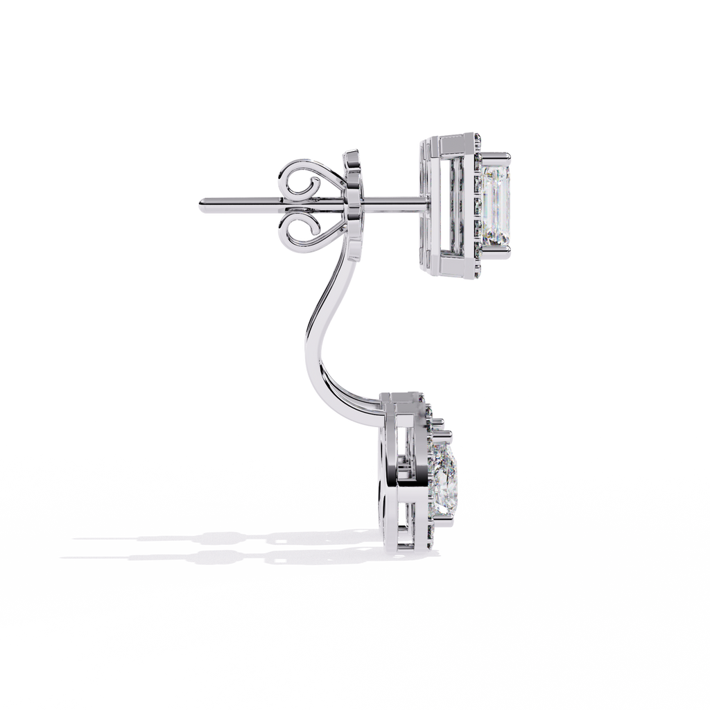 Vintage-Inspired CZ Dangle Earrings in Sterling Silver Jewelry By Azuni & Company