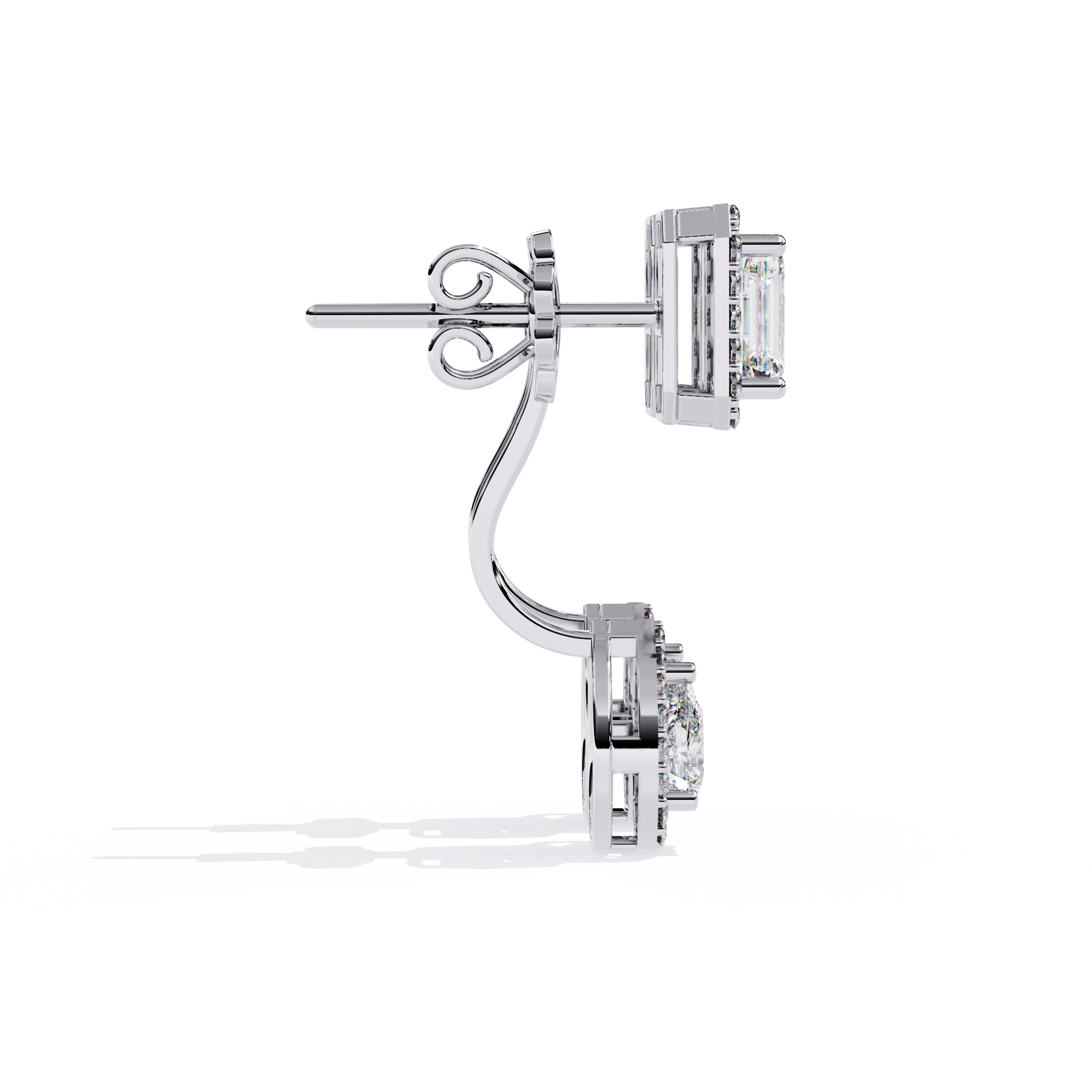 Vintage-Inspired CZ Dangle Earrings in Sterling Silver Jewelry By Azuni & Company