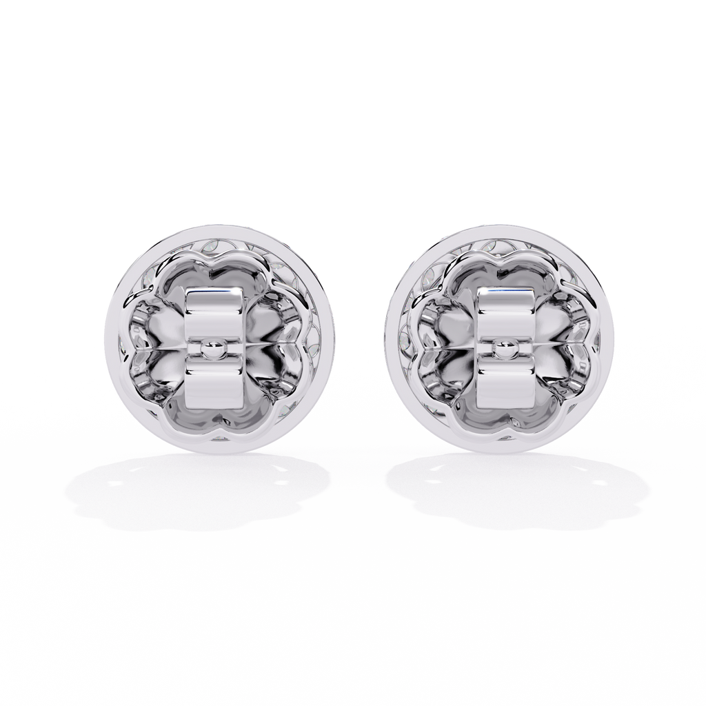 Sparkle with Confidence: CZ Halo Stud Earrings in 925 Sterling Silver Jewelry By Azuni & Company