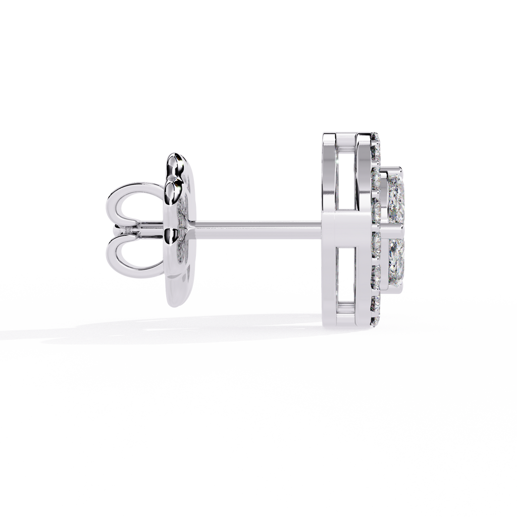 Sparkle with Confidence: CZ Halo Stud Earrings in 925 Sterling Silver Jewelry By Azuni & Company