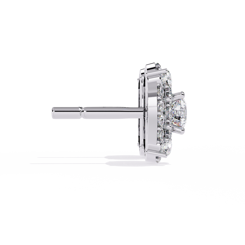 Exquisite CZ Diamond Cluster Stud Earrings in 925 Sterling Silver Jewelry By Azuni & Company