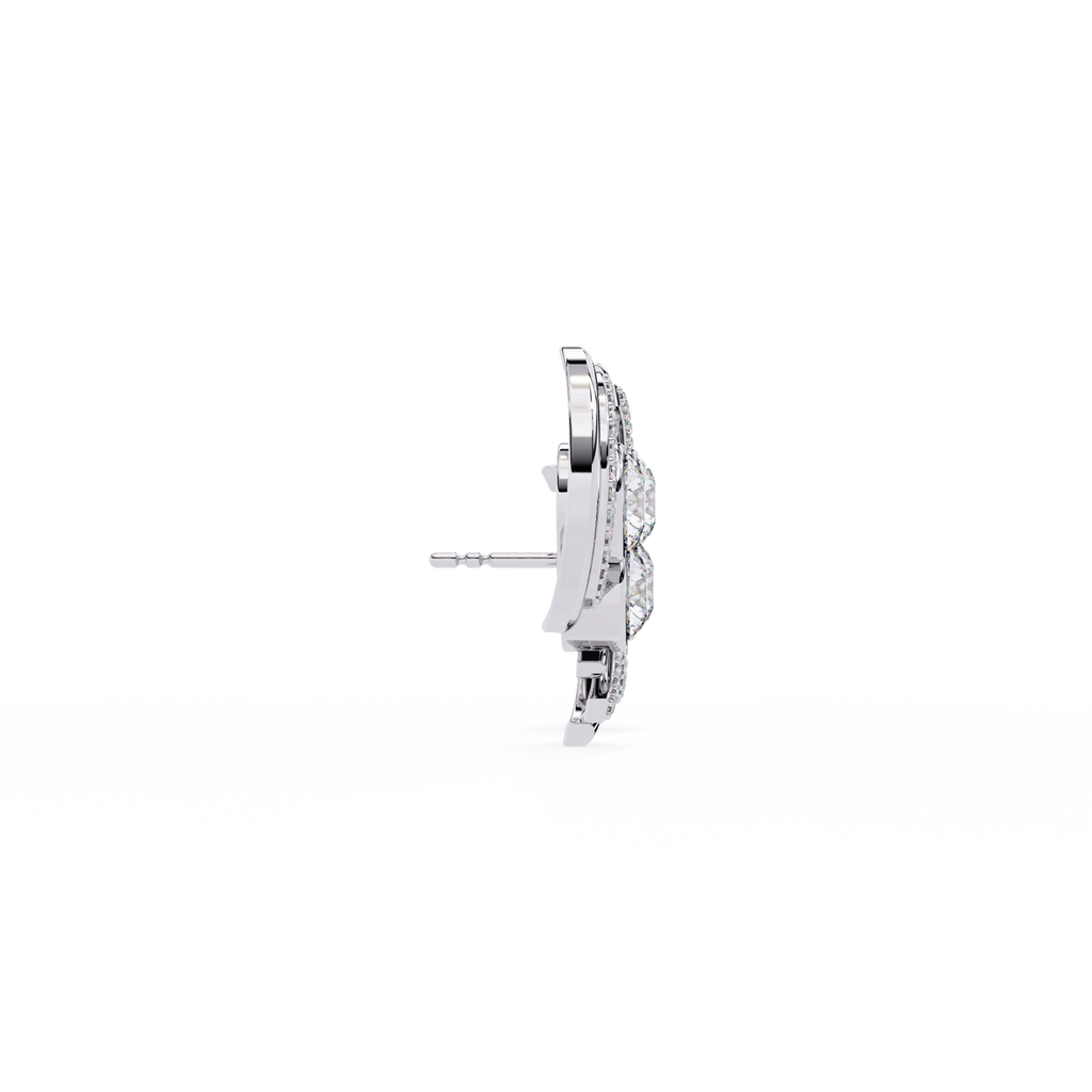 Sterling Silver & CZ Swirl Stud Earrings: A Touch of Modern Elegance Jewelry By Azuni & Company