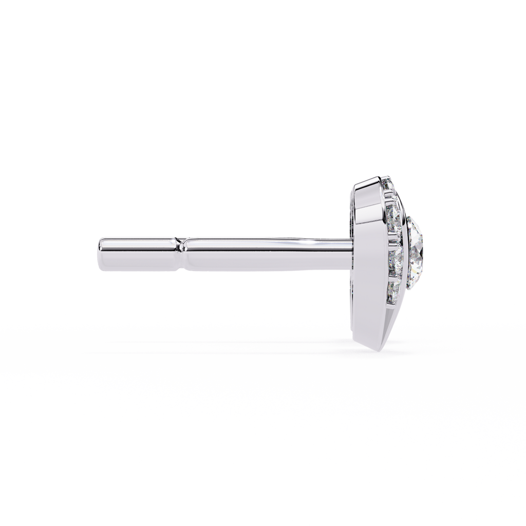 Dazzling Heart CZ Stud Earrings in 925 Sterling Silver | Love-Knot Diamond-Look Studs Jewelry Azuni & Company