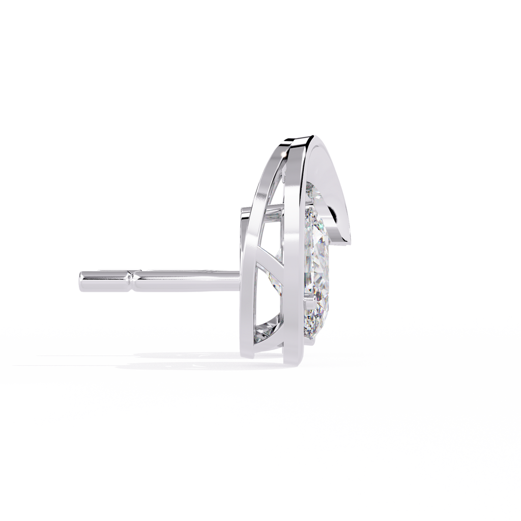 Elegant Oval-Cut CZ and Sterling Silver Stud Earrings Jewelry By Azuni & Company