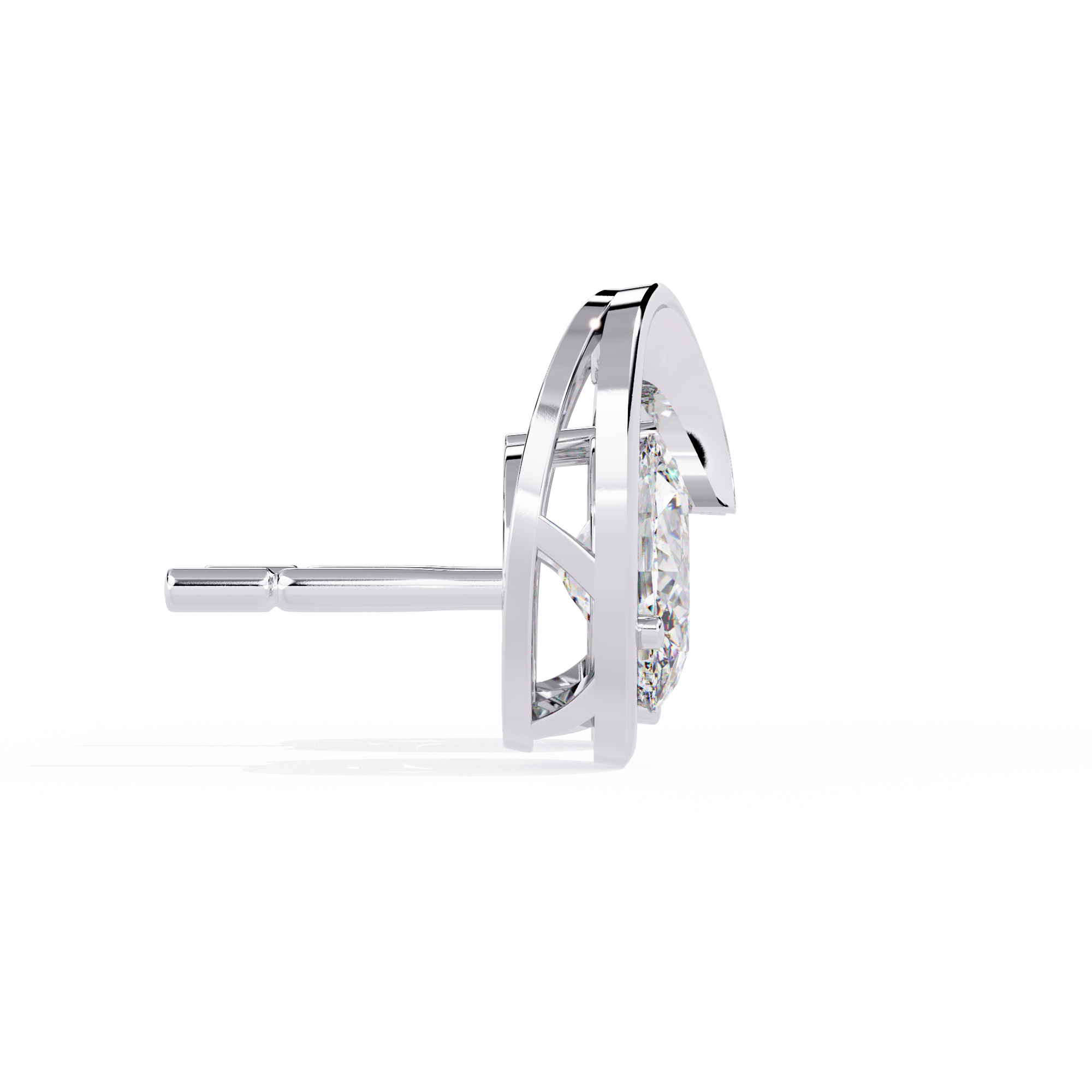 Elegant Oval-Cut CZ and Sterling Silver Stud Earrings Jewelry By Azuni & Company